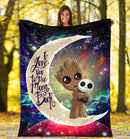 Groot Hold Jack Skelington Love You To The Moon Galaxy Blanket Nearkii