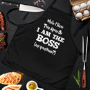 I Am The Boss Custom Apron Gift For Cooking Guys Nearkii