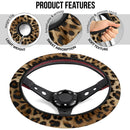 Leopard Brown Premium Car Steering Wheel Cover Nearkii