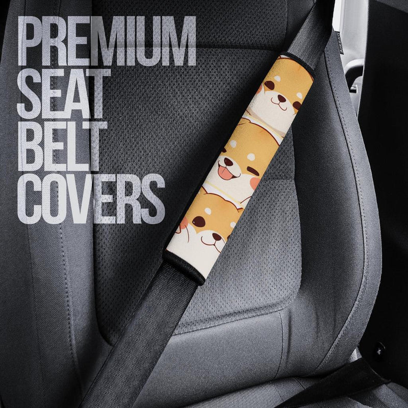 Corgi Anime Premium Custom Car Seat Belt Covers Nearkii
