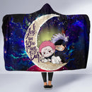 Jujutsu Kaisen Gojo Sakuna Chibi Anime Love You To The Moon Galaxy Economy Hooded Blanket Nearkii