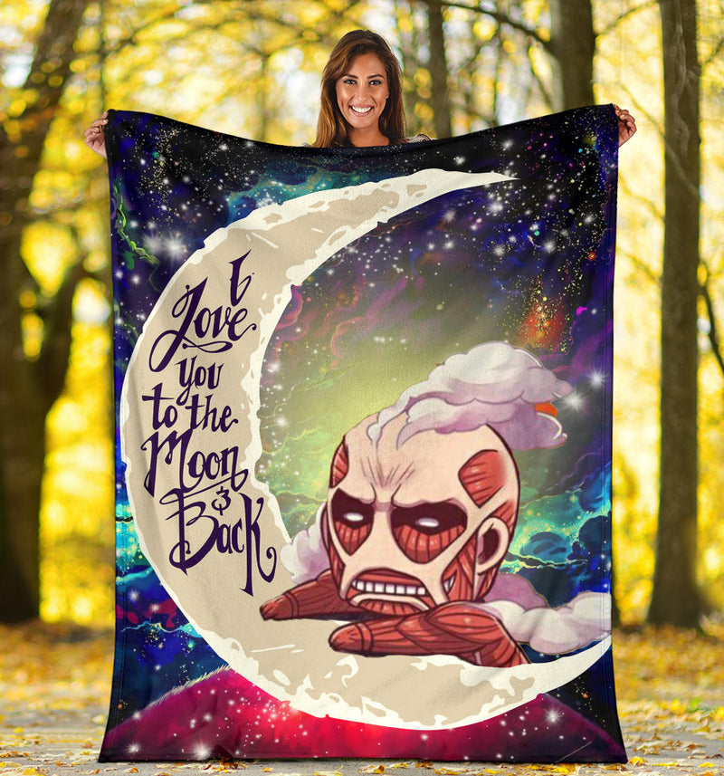 Attack on titan Love You To The Moon Galaxy Premium Blanket Nearkii