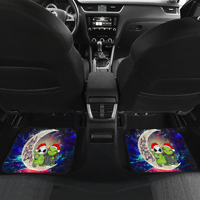 Grinch And Jack Nightmare Before Christmas Love You To The Moon Galaxy Car Floor Mats Car Accessories Nearkii
