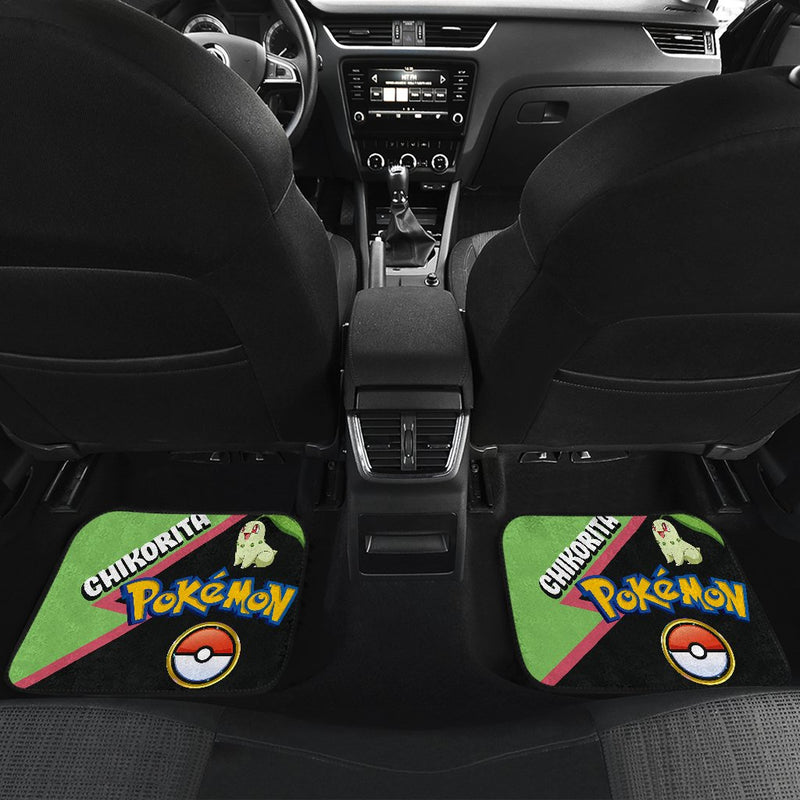 Chikorita Car Floor Mats Custom Anime Pokemon Car Interior Accessories Nearkii