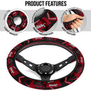 Deep Red Jeep Car Steering Wheel Cover Nearkii