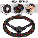 Color Mexican Bird Flower Premium Car Steering Wheel Cover Nearkii