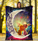 Pikachu Horro Love You To The Moon Galaxy 1 Premium Blanket Nearkii