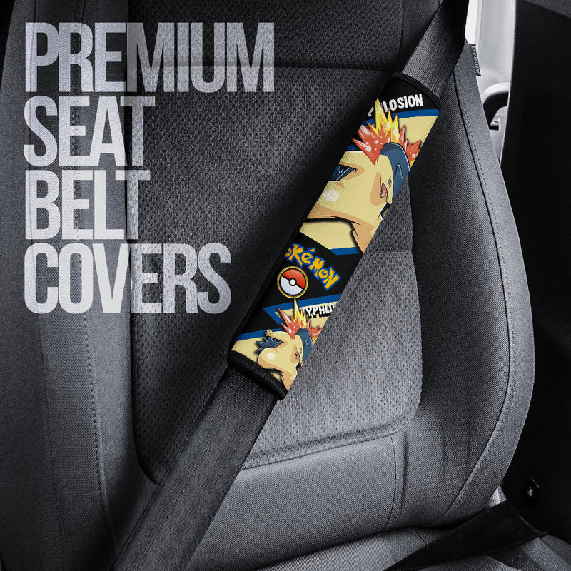 Typhlosion car seat belt covers Anime Pokemon Custom Car Accessories Nearkii