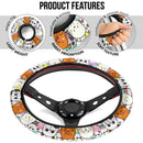 We Bare Bear Chibi Premium Car Steering Wheel Cover Nearkii