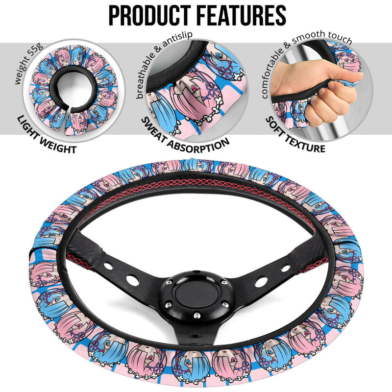 Rezero Rem Ram Premium Custom Car Steering Wheel Cover Nearkii