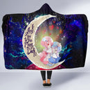 Ram And Rem Rezero Love You To The Moon Galaxy Economy Hooded Blanket Nearkii