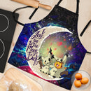 Pikachu Horro Love You To The Moon Galaxy Custom Apron Best Gift For Anyone Who Loves Cooking