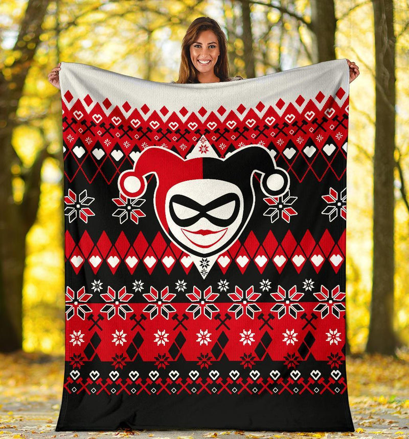 Harley Quinn Ugly Christmas Custom Blanket Home Decor Nearkii