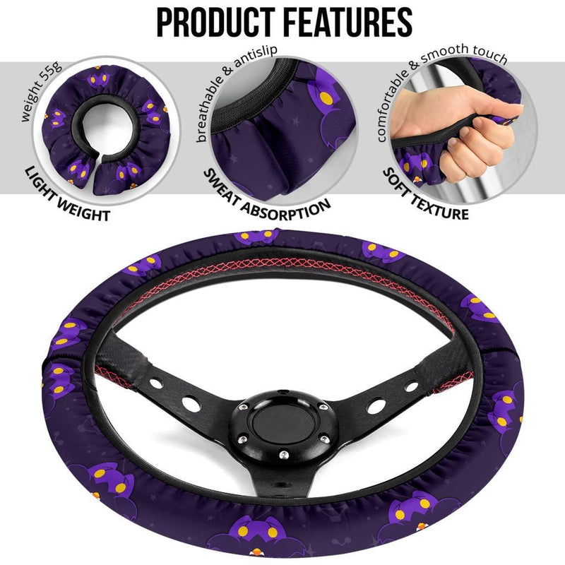 Shiny Pumpkaboo Dyed Pokemon Car Steering Wheel Cover Nearkii