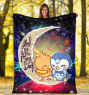 Pokemon Torchic Piplup Love You To The Moon Galaxy Blanket Nearkii
