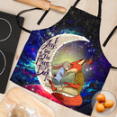 Fox Couple Love You To The Moon Galaxy Custom Apron Best Gift For Anyone Who Loves Cooking