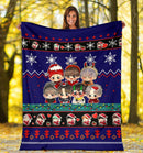 Blue Bts Christmas Blanket Amazing Gift Idea Nearkii