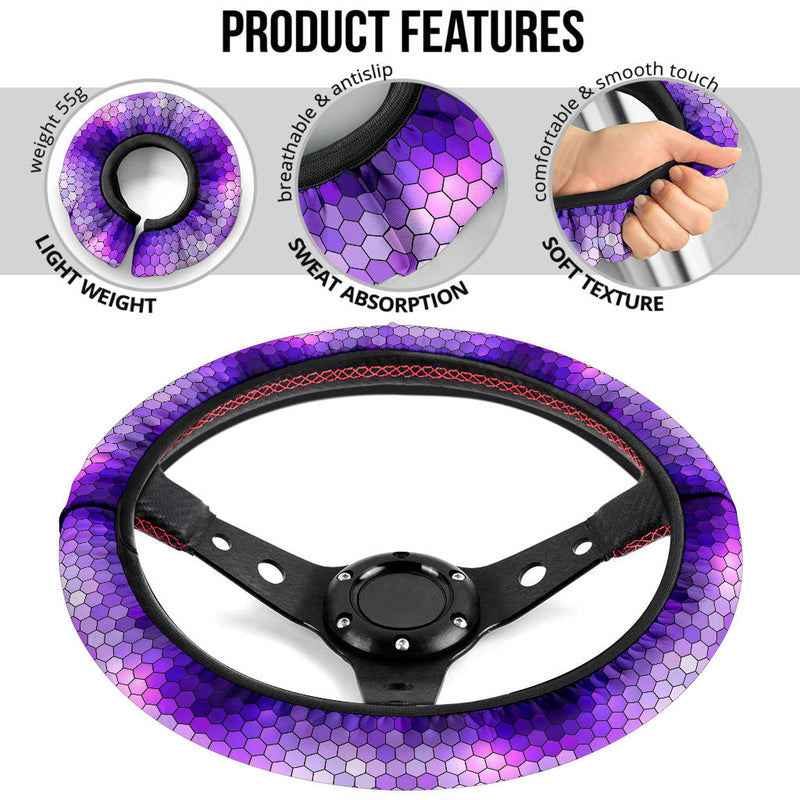 Purple Snake Style Premium Car Steering Wheel Cover Nearkii