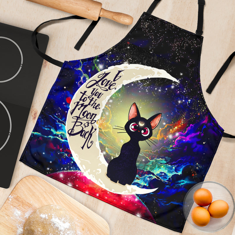 Sailor Moon Cat Love Moon And Back Custom Apron Gift for Cooking Guys Nearkii