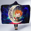 Cute Hinata Haikyuu Love You To The Moon Galaxy Economy Hooded Blanket Nearkii
