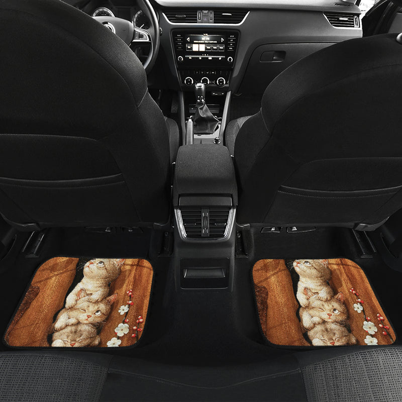 Cute Cats In Tree Car Floor Mats Car Accessories Nearkii