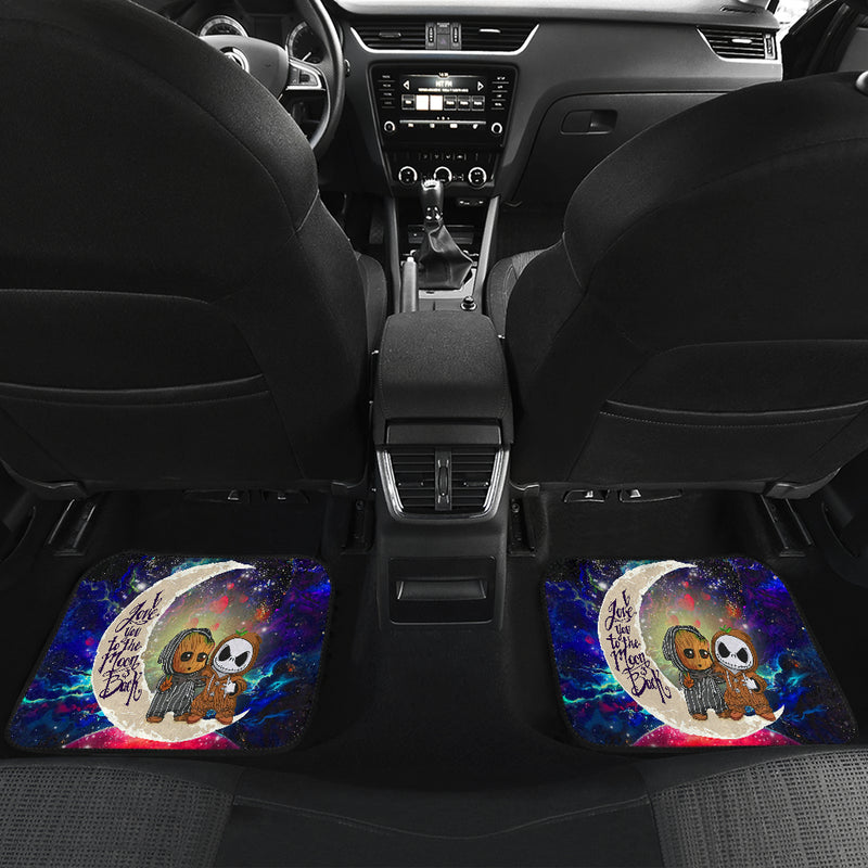 Cute Baby Groot And Jack Nightmare Before Christmas Love You To The Moon Galaxy Car Floor Mats Car Accessories Nearkii