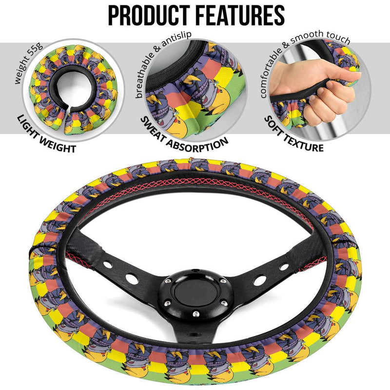 Pikachu Sasuke Pokemon Car Steering Wheel Cover Nearkii