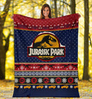 Jurassic Park Ugly Christmas Custom Blanket Home Decor Nearkii