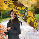 Bulldog Sunflower Zipper Umbrella Nearkii