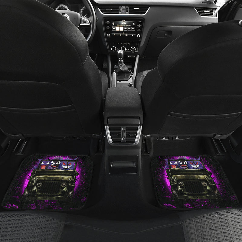 Gengar Pokemon Ghost Halloween Moonlight Jeep Funny Car Floor Mats Car Accessories