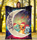 Pokemon Friends Gen 1 Love You To The Moon Galaxy Premium Blanket Nearkii