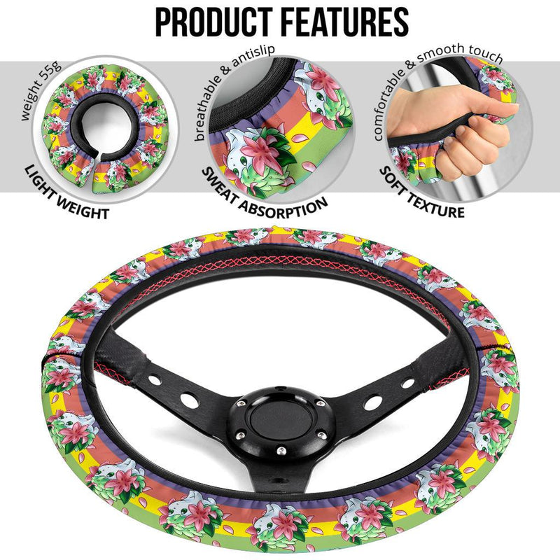 Shaymin Pokemon Car Steering Wheel Cover Nearkii