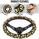 Winnie The Pood Moon Yellow Premium Car Steering Wheel Cover Nearkii