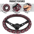 Suger Skull Pink Premium Car Steering Wheel Cover Nearkii