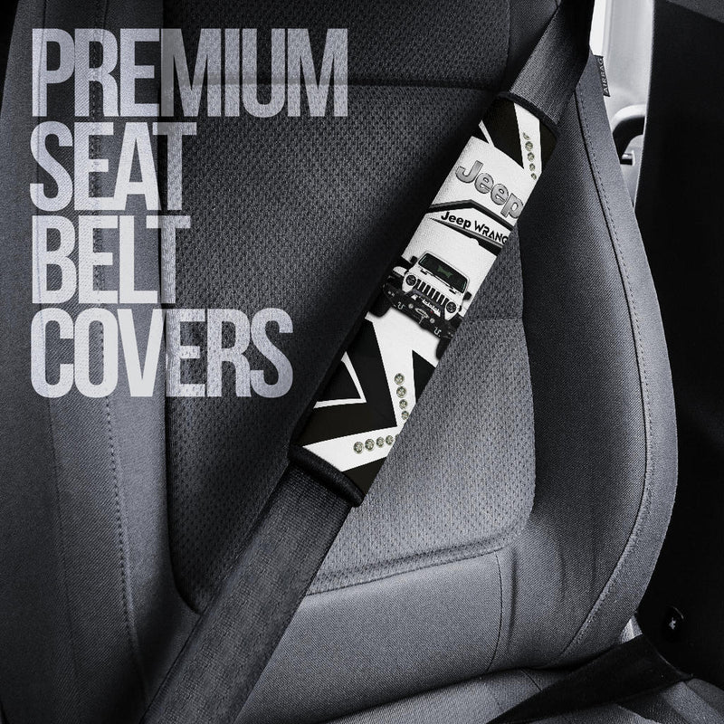 White Jeep Car Seat Belt Cover Custom Car Accessories Nearkii
