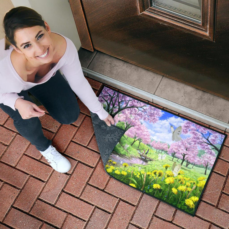 Anime Landscape Butterfly Doormat Nearkii