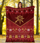 Bloody Sign Ugly Christmas Custom Blanket Home Decor Nearkii