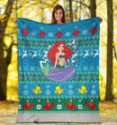A Little Mermaid Ugly Christmas Custom Blanket Home Decor Nearkii