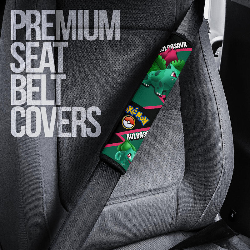 Bulbasaur car seat belt covers Anime Pokemon Custom Car Accessories Nearkii