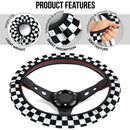 Caro Black White Fashion Premium Car Steering Wheel Cover Nearkii