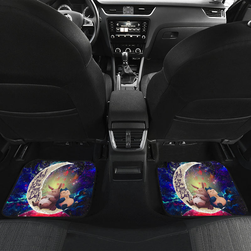 Totoro Ghibli Snorlax Pokemon Love You To The Moon Galaxy Car Floor Mats Car Accessories Nearkii