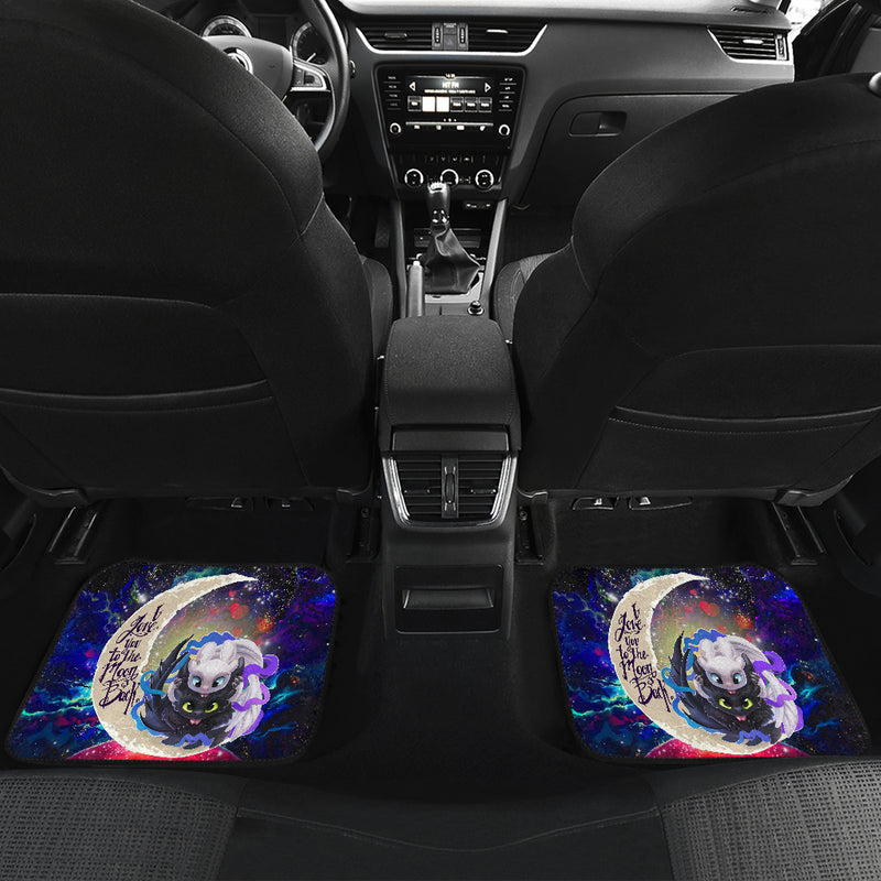 Toothless And Light Fury How To Train Your Dragon Love You To The Moon Galaxy Car Floor Mats Car Accessories Nearkii