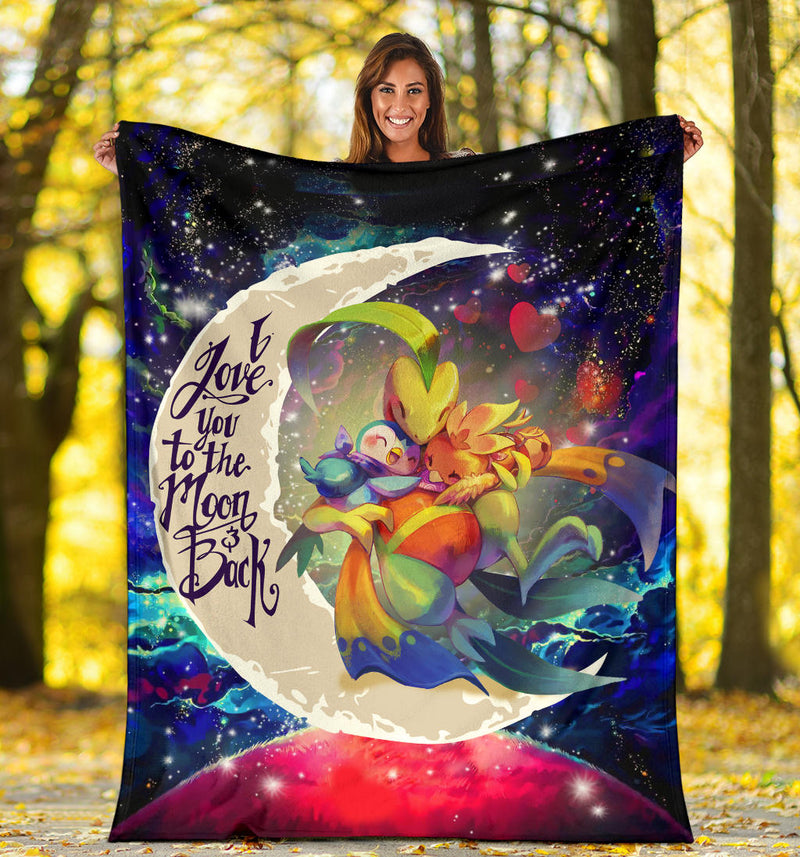 Torchic Grovyle Piplup Pokemon Love You To The Moon Galaxy Blanket Nearkii