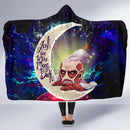 Attack on titan Love You To The Moon Galaxy Economy Hooded Blanket Nearkii