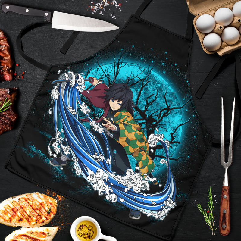 Tomioka Giyuu Moonlight Custom Apron Best Gift For Anyone Who Loves Cooking Nearkii