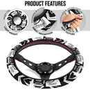 White Jeep Car Steering Wheel Cover Nearkii