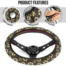 Vintage Flower Premium Car Steering Wheel Cover Nearkii
