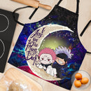 Jujutsu Kaisen Gojo Sakuna Chibi Anime Love You To The Moon Galaxy Custom Apron Best Gift For Anyone Who Loves Cooking