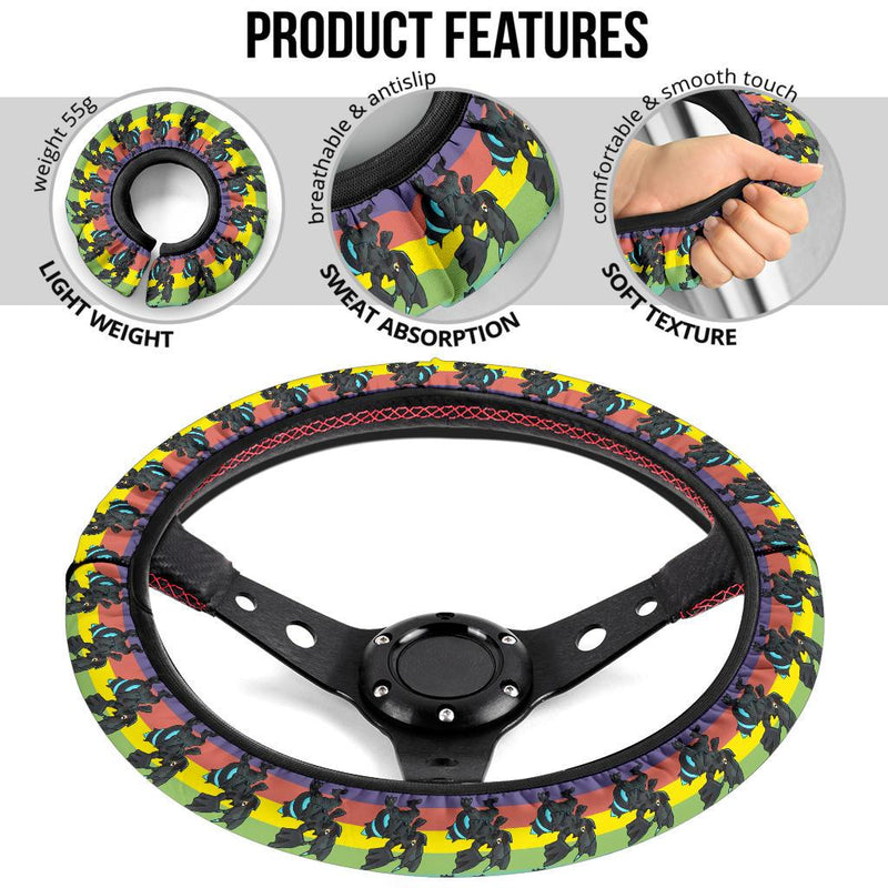 Zekrom Pokemon Anime Custom Car Steering Wheel Cover Nearkii