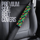 Flamingo Pink Tropical Hawai Premium Custom Car Seat Belt Covers Nearkii